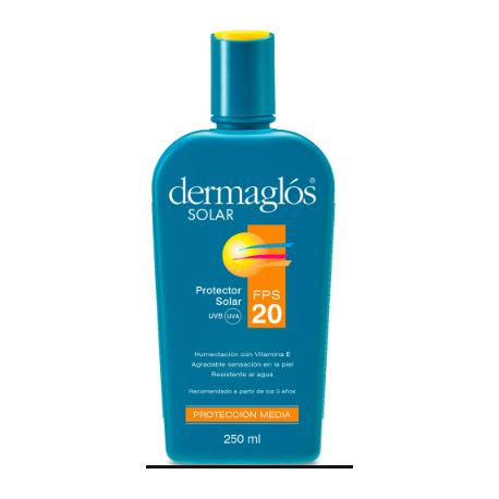 DERMAGLOS LINEA SOLAR - Pres: FPS20 RA emulsi¢n x250ml