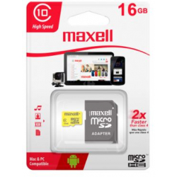 Memoria Micro SD HC 16GB c/adap Maxell