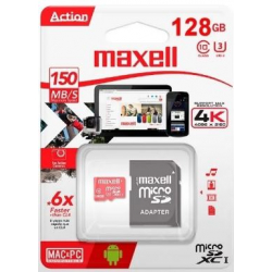 Memoria Micro SD HC I 128GB c/adap Maxell