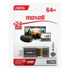 Pen Drive Maxell Flix 64Gb 3.0 Negro/Dorado