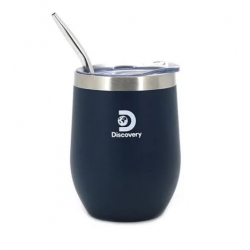 Mate Discovery c/tapa y bombilla 350 ml Azul