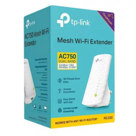 Amplificador de Señal Wireless-Ac Range Extender AC750 - Dual Band 2.4/5 GHz -TP-LINK