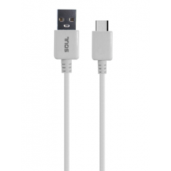 Cable USB Soul soft Type-C 1mt. Blanco