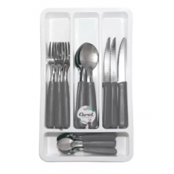 Juego de cubiertos Carol x 24u. linea Areia art 31124 GRIS