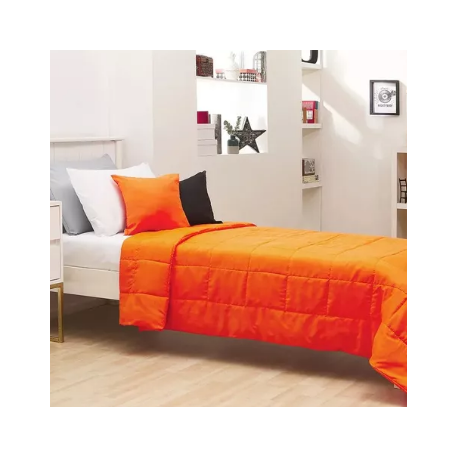 Cubrecama Oro Liso - FULL - Naranja - 2 1/2 Pl.