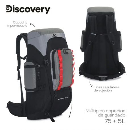 Mochila Camping Discovery Gris 75+5Lts 16045