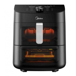 Freidora de Aire MIDEA 11lt. 2 Zonas Digit. Negra AF-D211BAR1